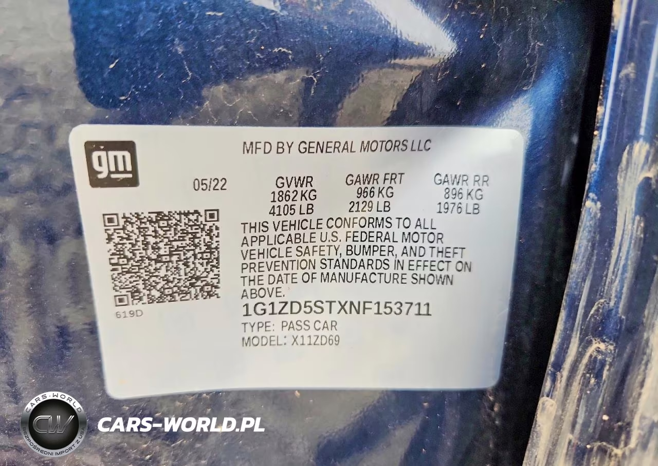 2022 Chevrolet Malibu Lt VIN:1G1ZD5STXNF153711 - 12