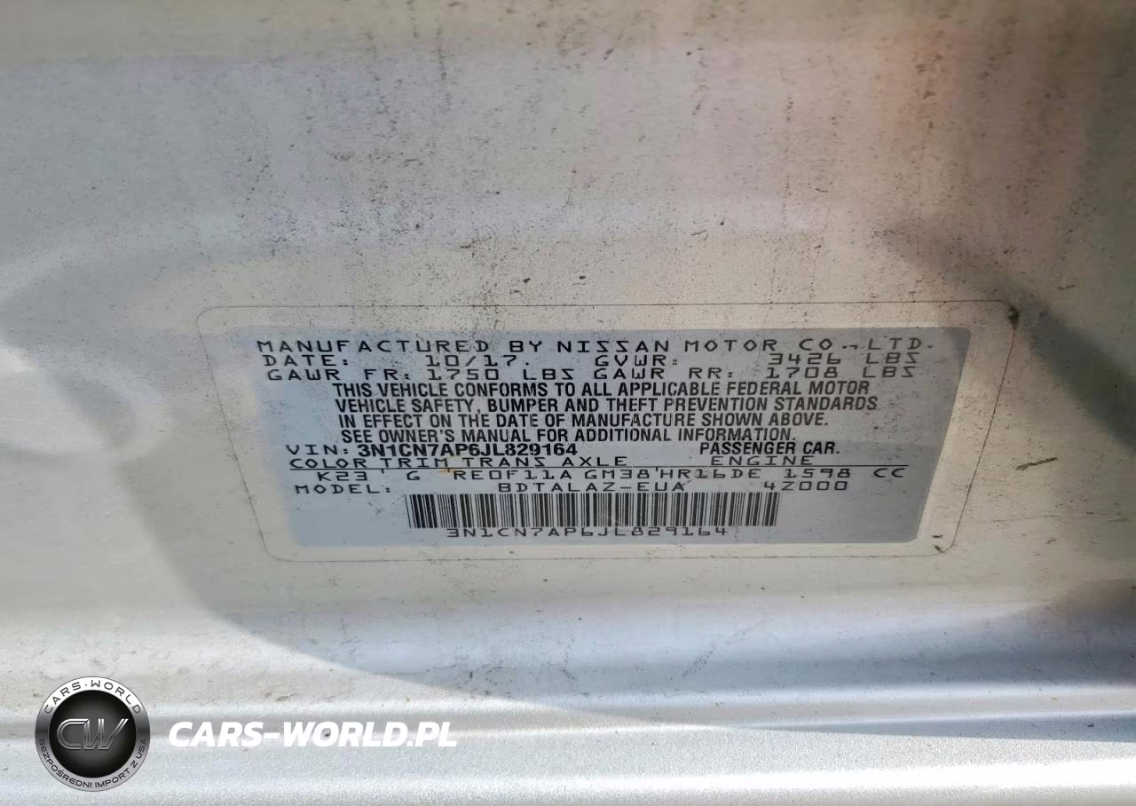 2018 Nissan Versa S Plus VIN:3N1CN7AP6JL829164 - 12