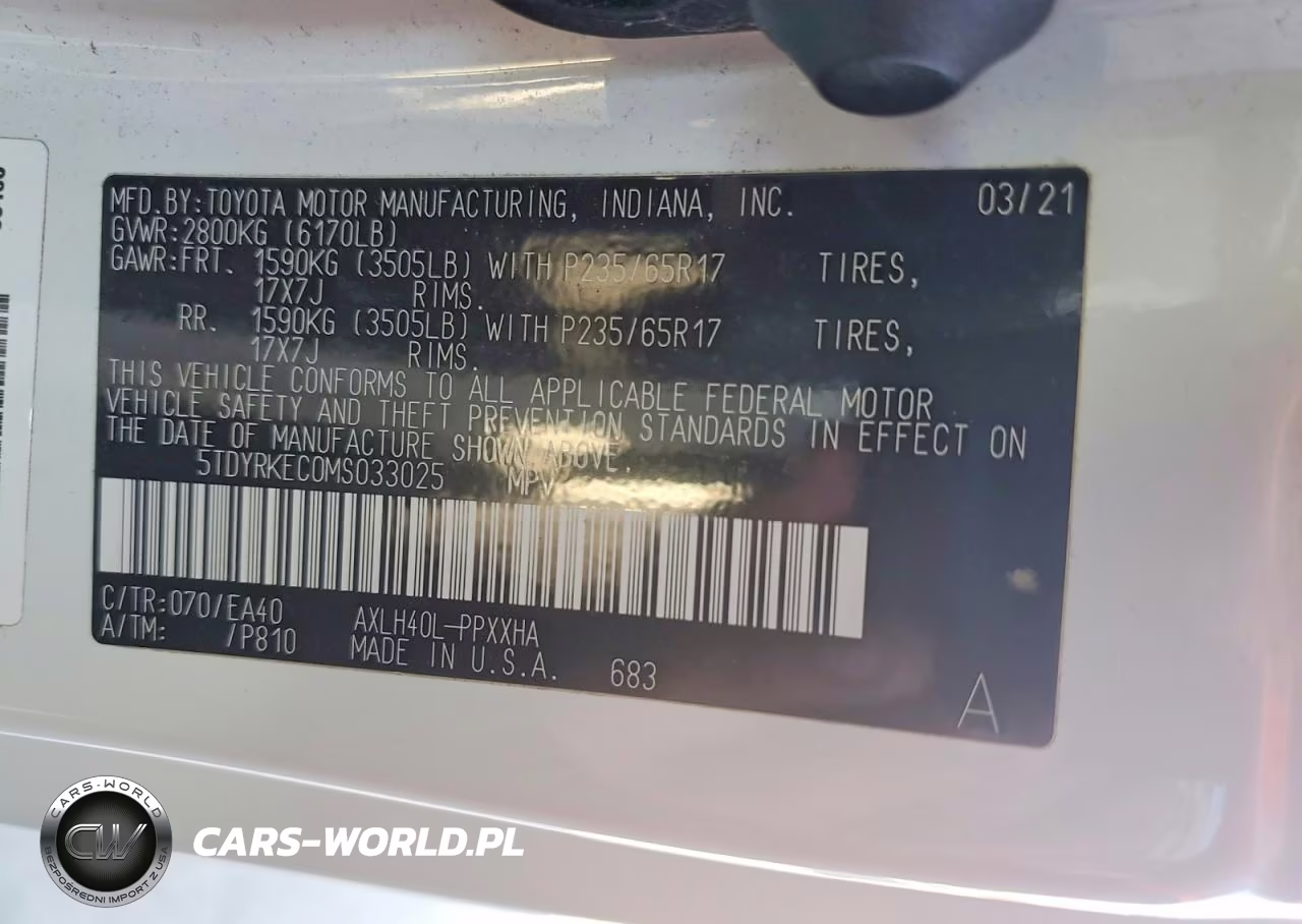 2021 Toyota Sienna Xle VIN:5TDYRKEC0MS033025 - 13