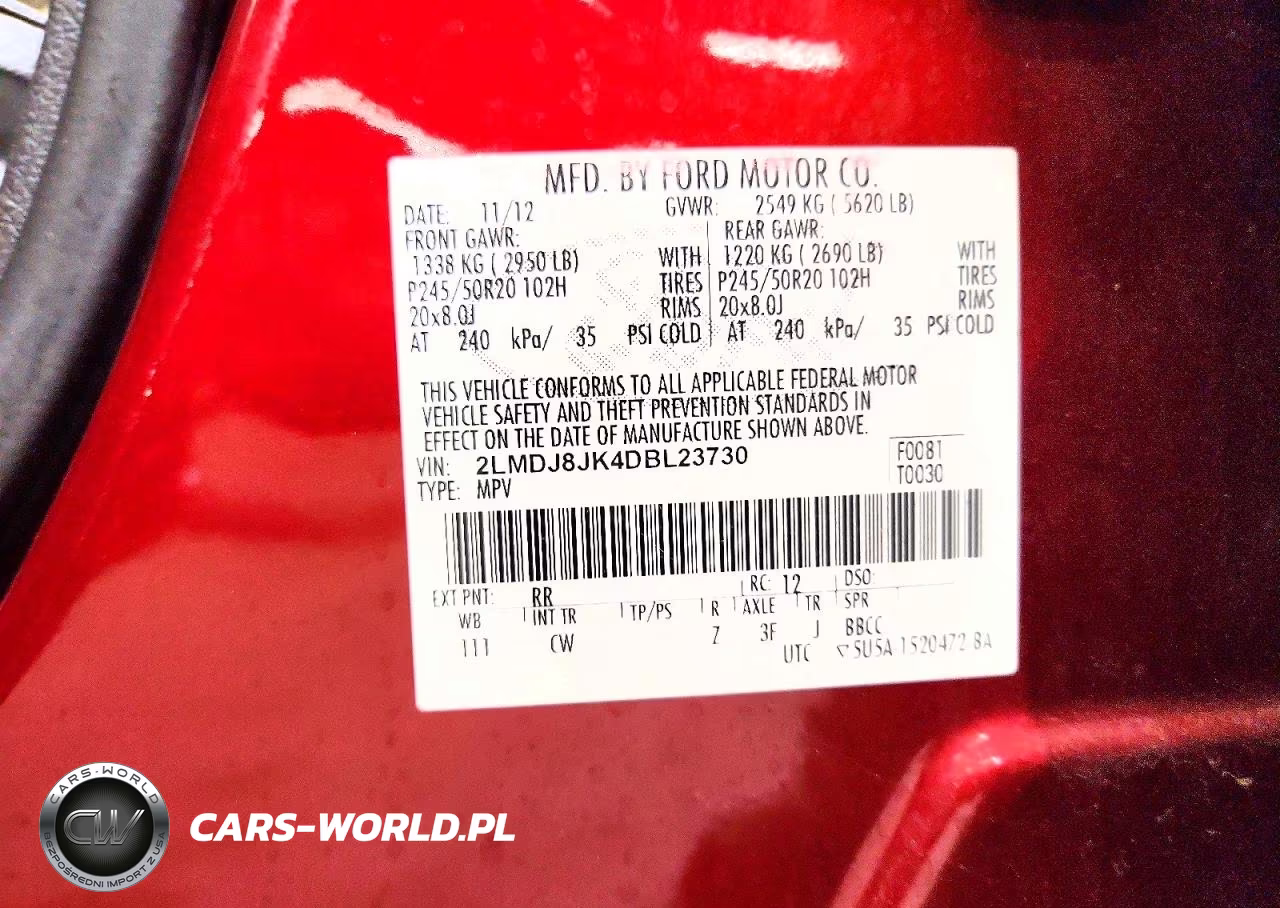 2013 Lincoln Mkx VIN:2LMDJ8JK4DBL23730 - 13