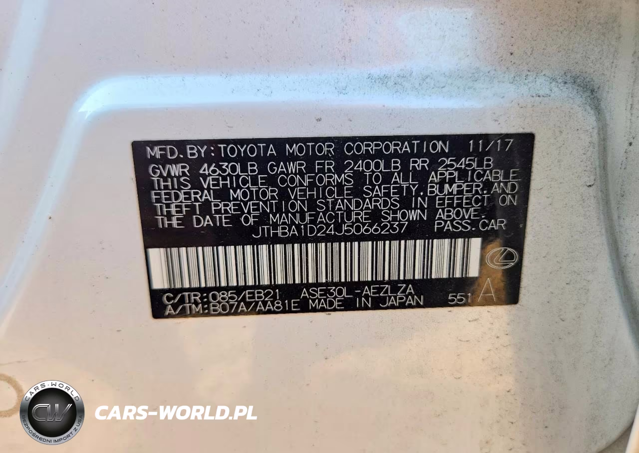 2018 Lexus Is 300 VIN:JTHBA1D24J5066237 - 13