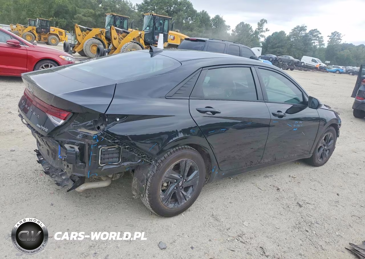 2021 Hyundai Elantra Blue VIN:KMHLM4AJ2MU004173 - 3