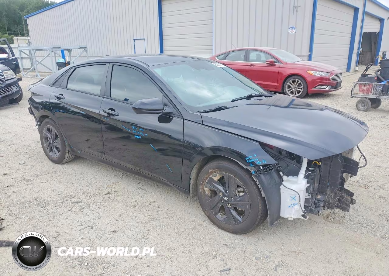 2021 Hyundai Elantra Blue VIN:KMHLM4AJ2MU004173 - 4
