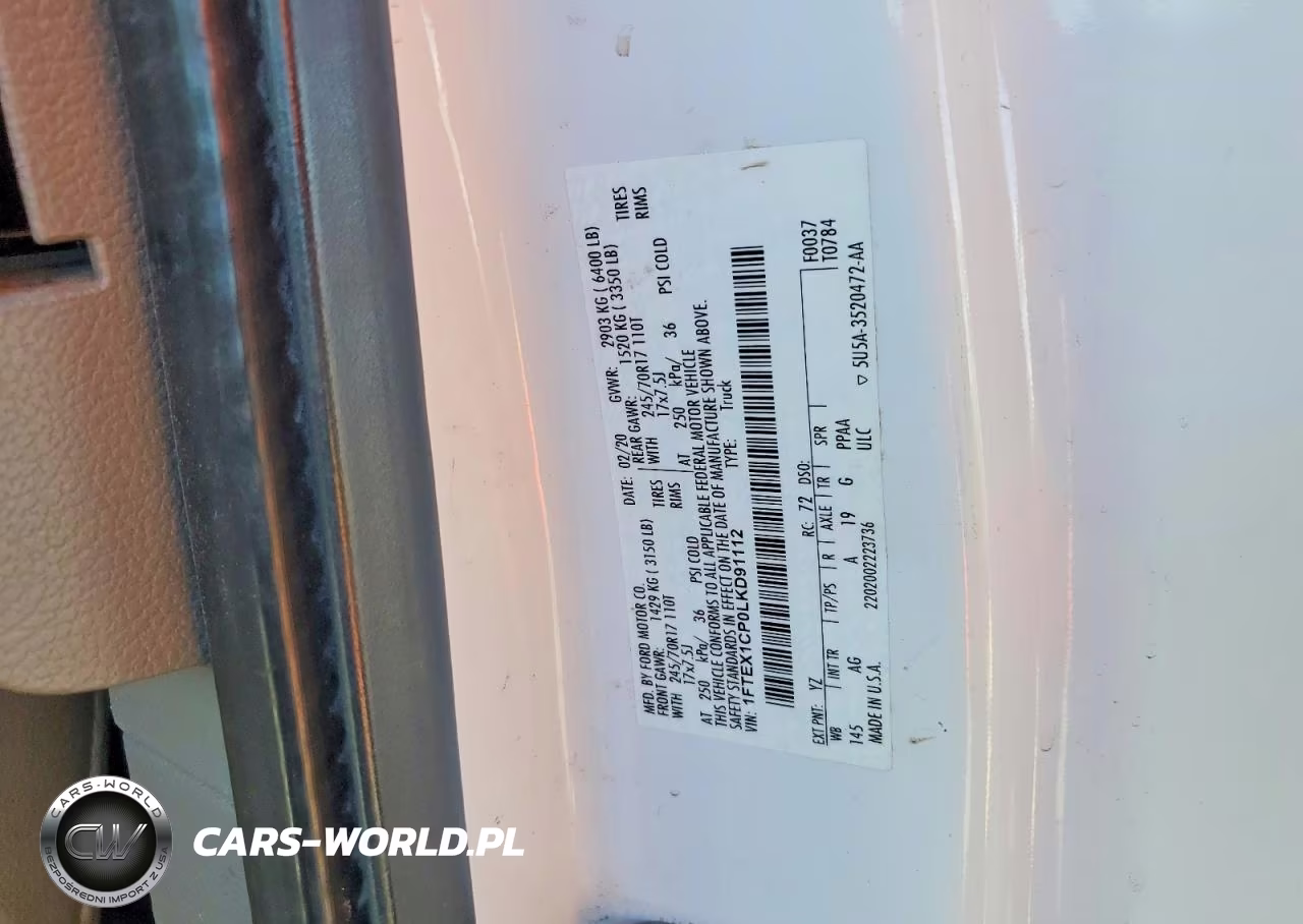 2020 Ford F150 Super Cab VIN:1FTEX1CP0LKD91112 - 12
