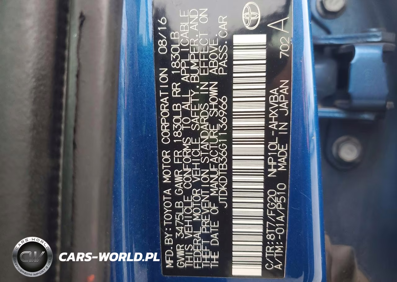 2016 Toyota Prius C Two VIN:JTDKDTB36G1136966 - 12