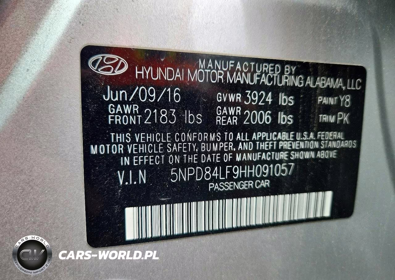 2017 Hyundai Elantra Se VIN:5NPD84LF9HH091057 - 12