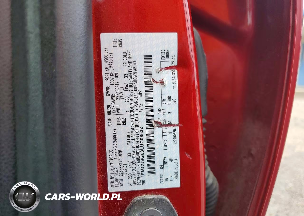 2020 Ford Escape Se VIN:1FMCU9G68LUC06532 - 13