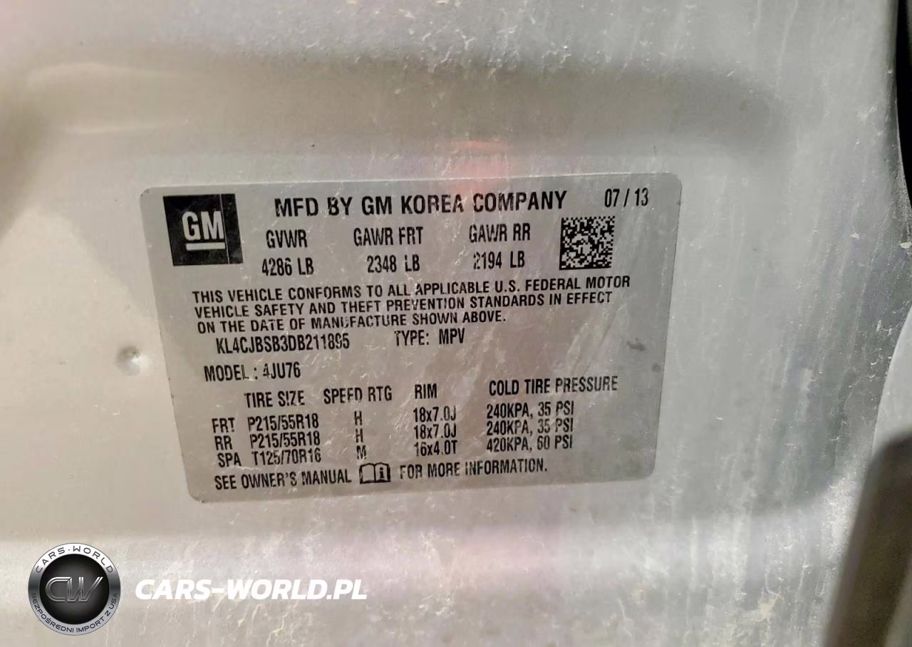 2013 Buick Encore Convenience VIN:KL4CJBSB3DB211895 - 13