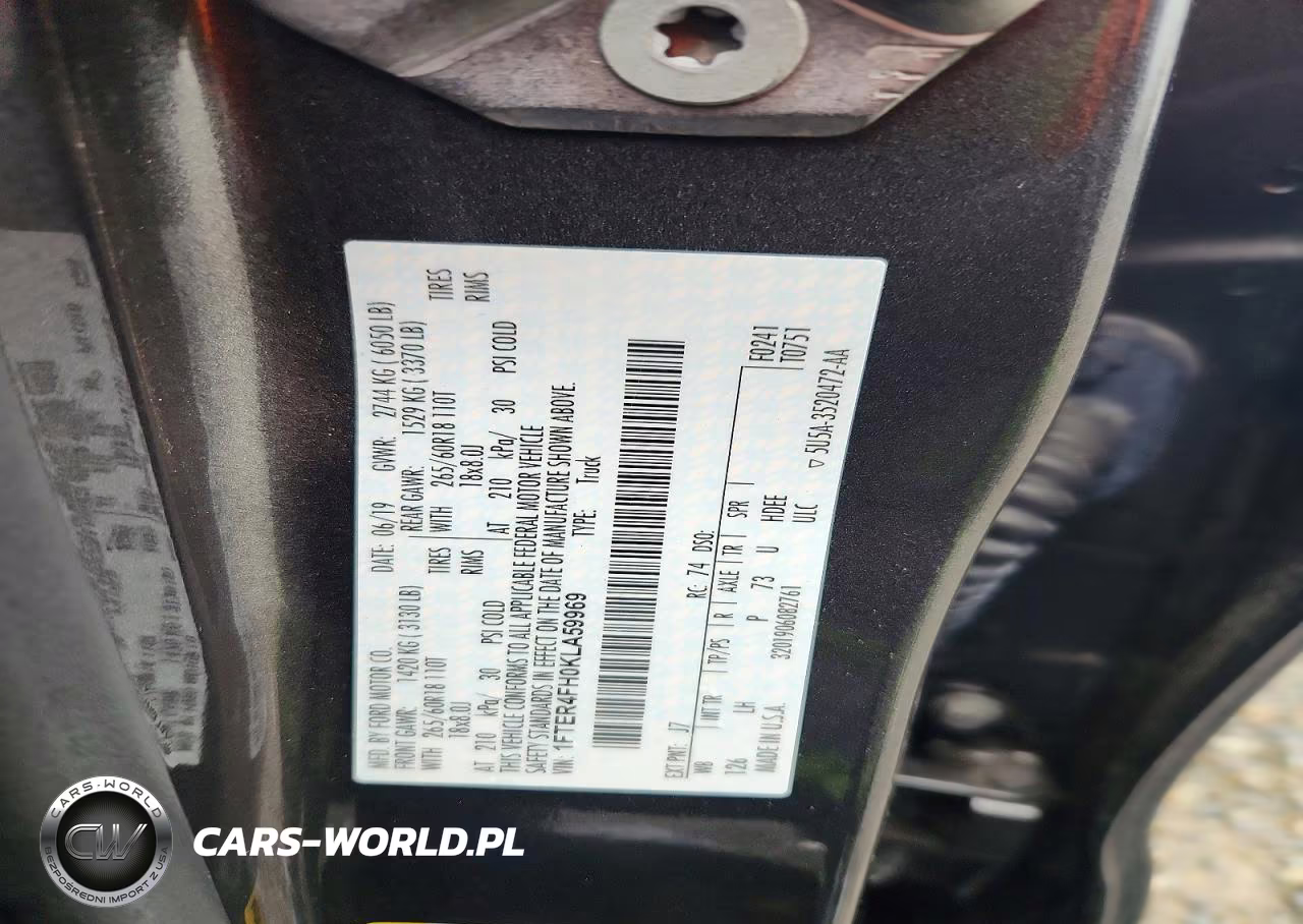 2019 Ford Ranger Xl VIN:1FTER4FH0KLA59969 - 12