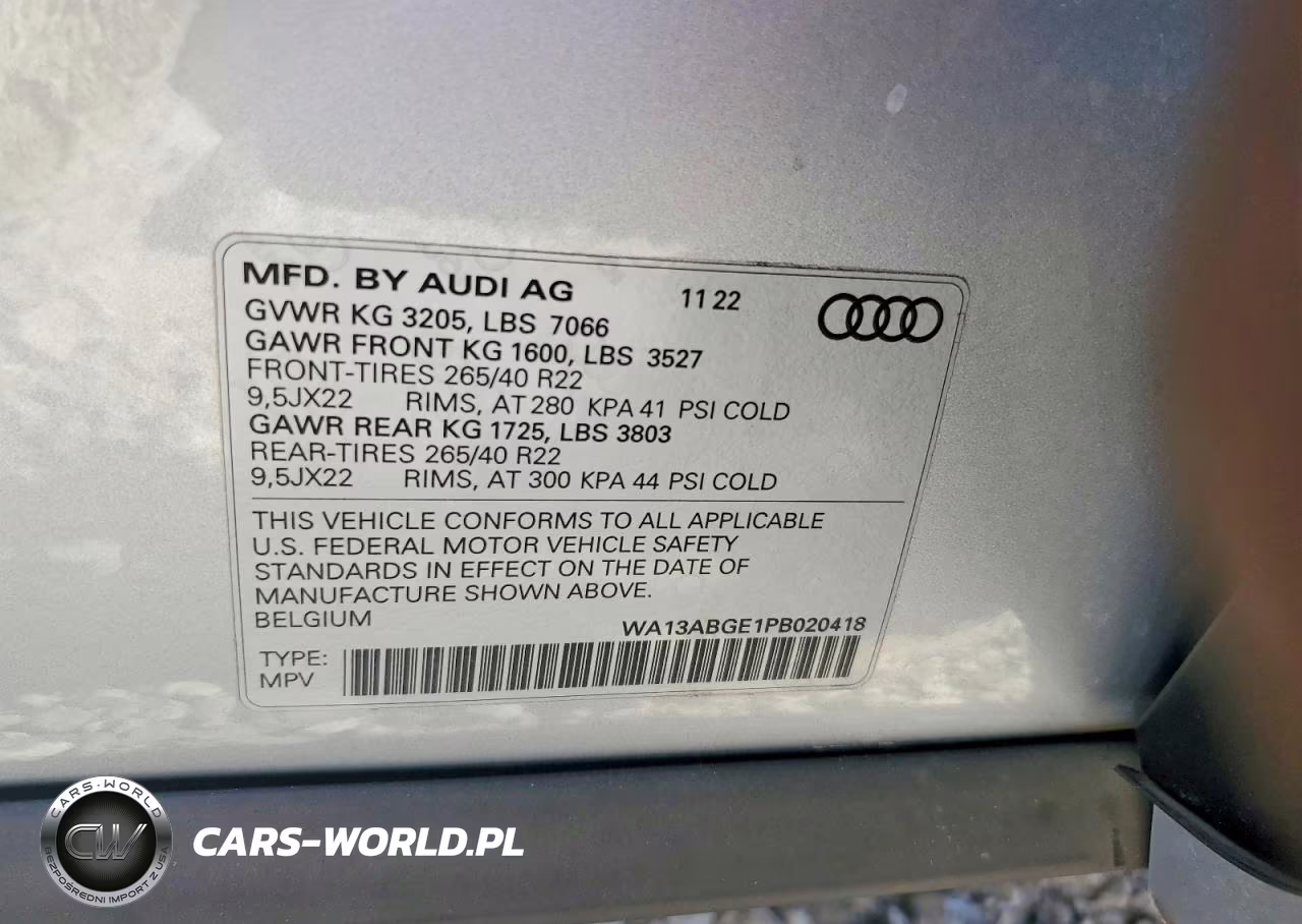 2023 Audi E-Tron Sportback Prestige VIN:WA13ABGE1PB020418 - 14
