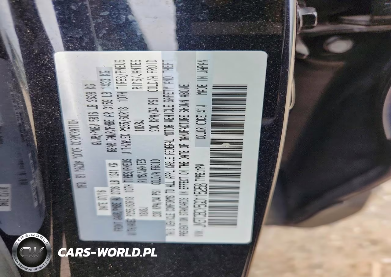 2016 Mazda Cx-9 Touring VIN:JM3TCBCY5G0115258 - 13