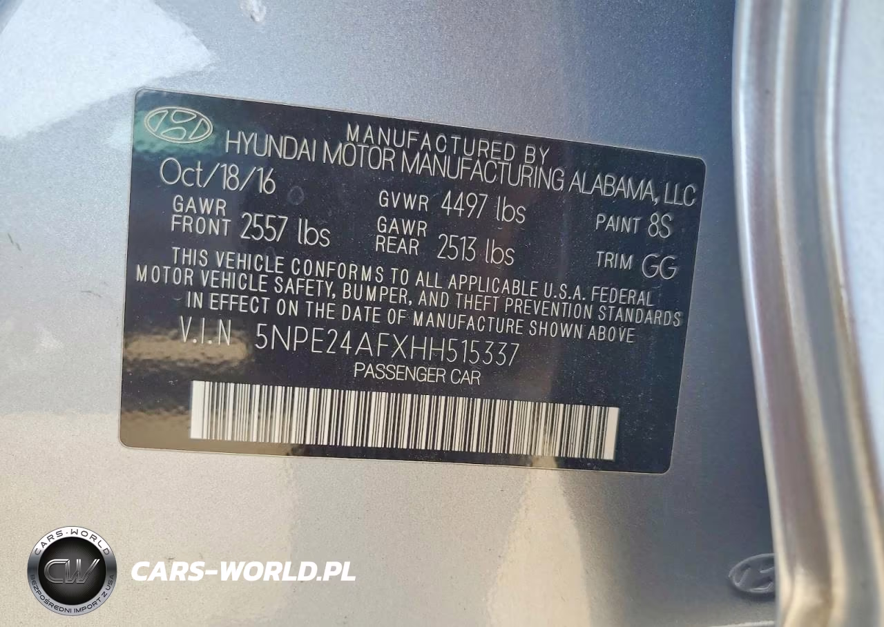 2017 Hyundai Sonata Se VIN:5NPE24AFXHH515337 - 12