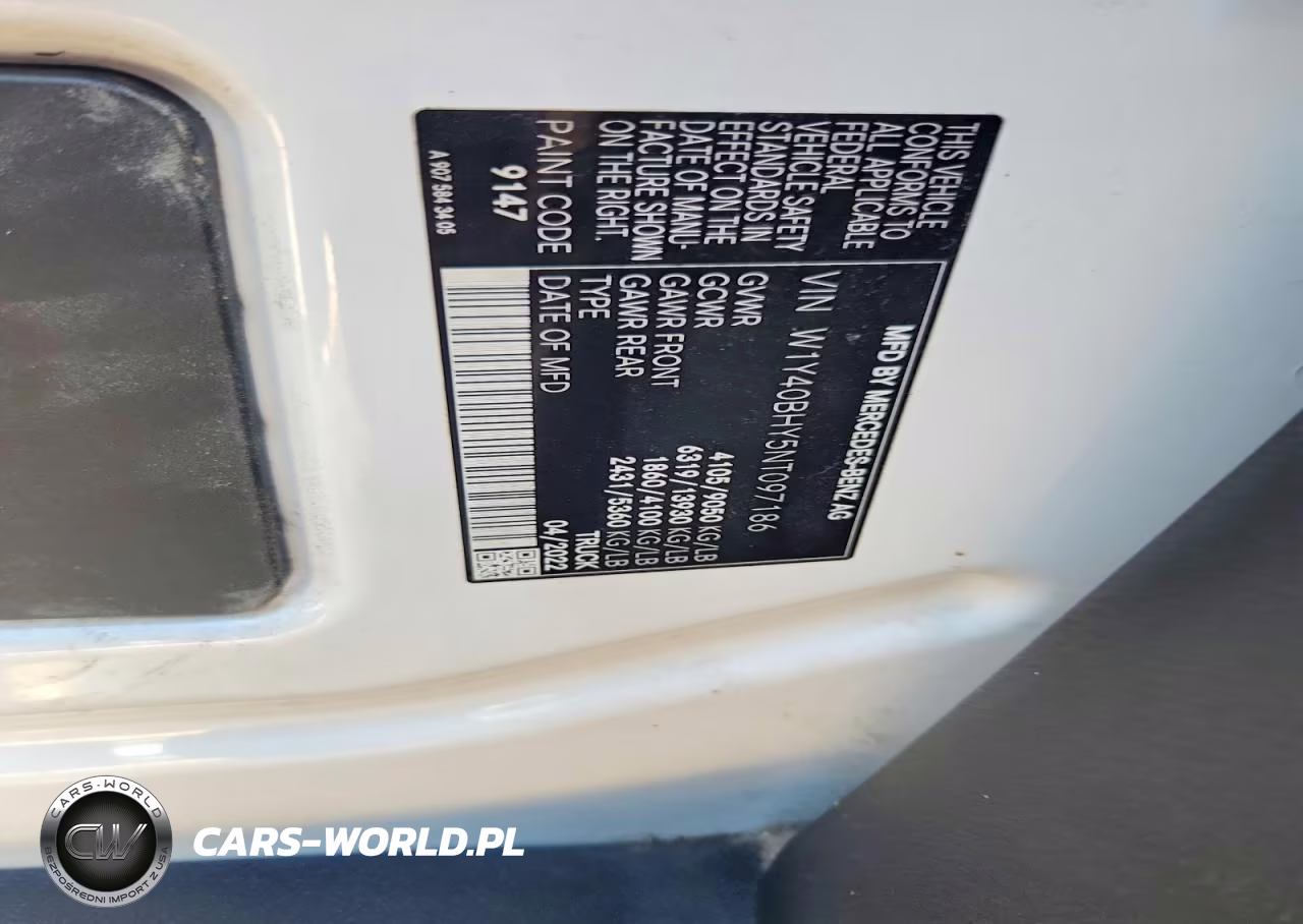 2022 Mercedes-Benz Sprinter 2500 VIN:W1Y40BHY5NT097186 - 13