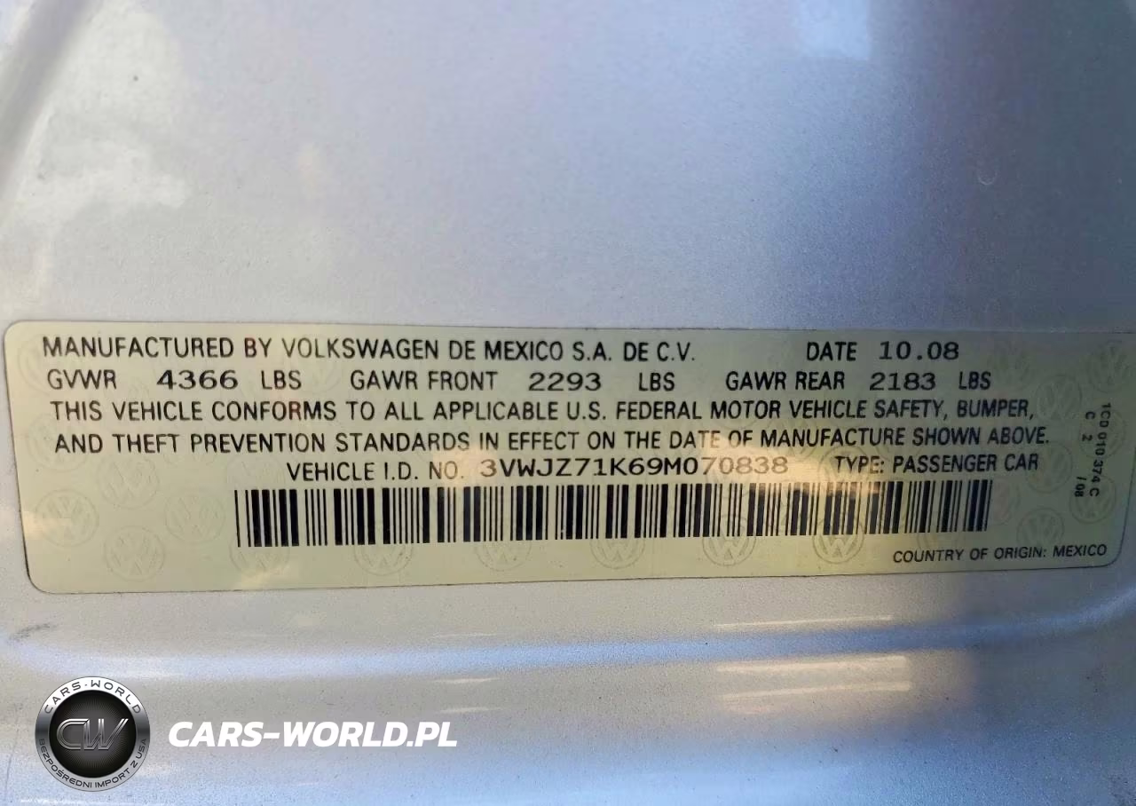2009 Volkswagen Jetta S VIN:3VWJZ71K69M070838 - 12