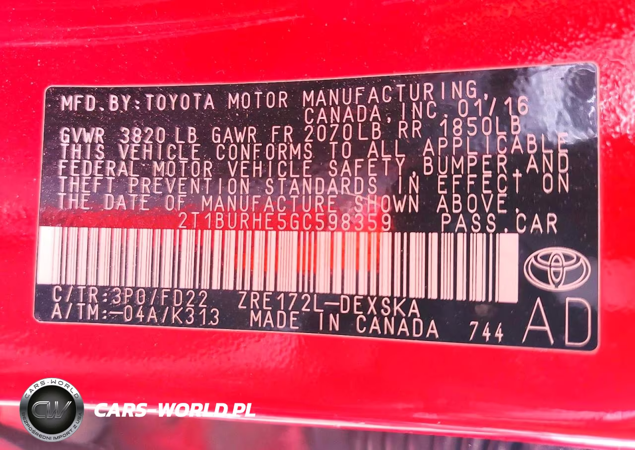 2016 Toyota Corolla S Special Edition VIN:2T1BURHE5GC598359 - 12