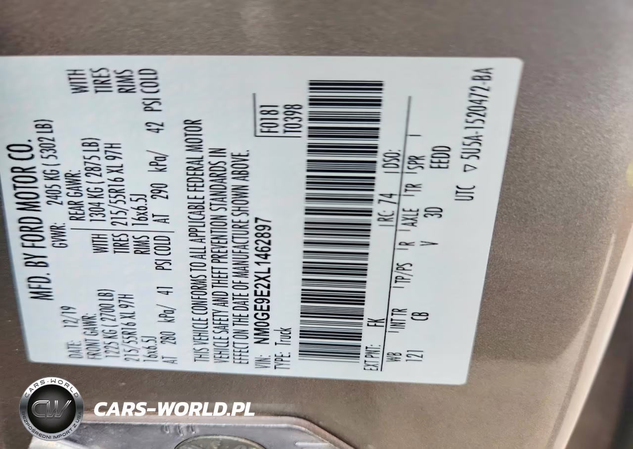 2020 Ford Transit Connect Xl VIN:NM0GE9E2XL1462897 - 14
