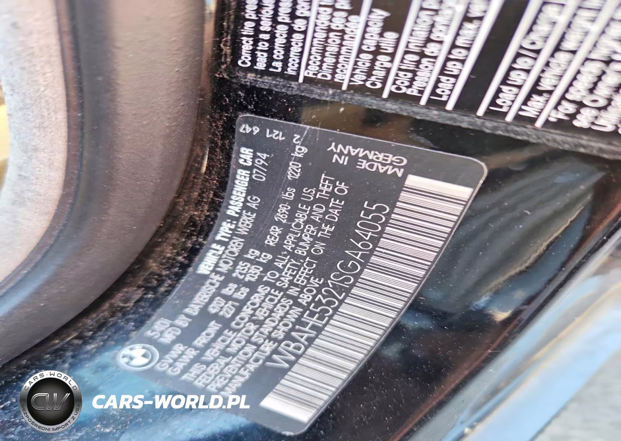 1995 BMW 540 I VIN:WBAHE5321SGA64055 - 12