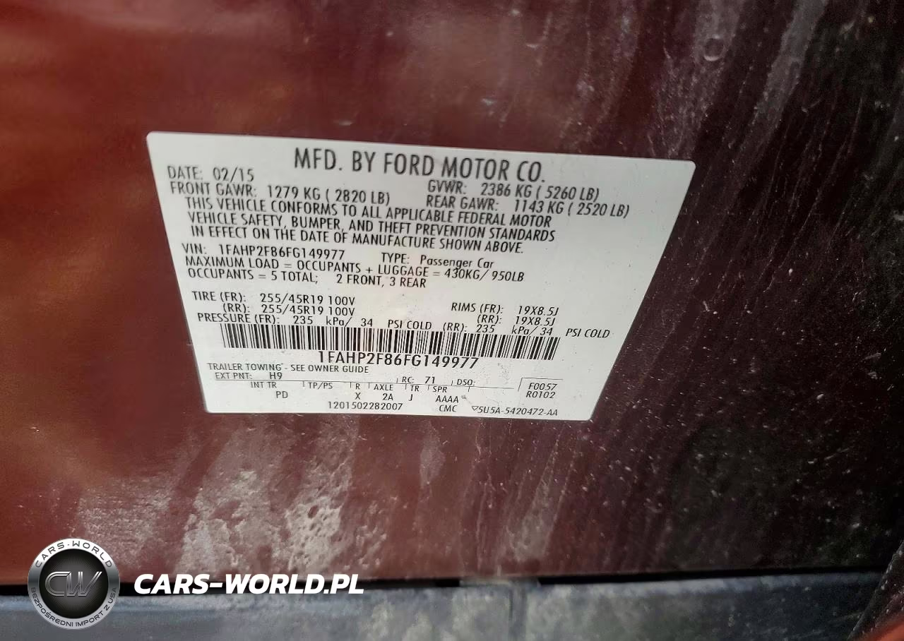 2015 Ford Taurus Limited VIN:1FAHP2F86FG149977 - 12