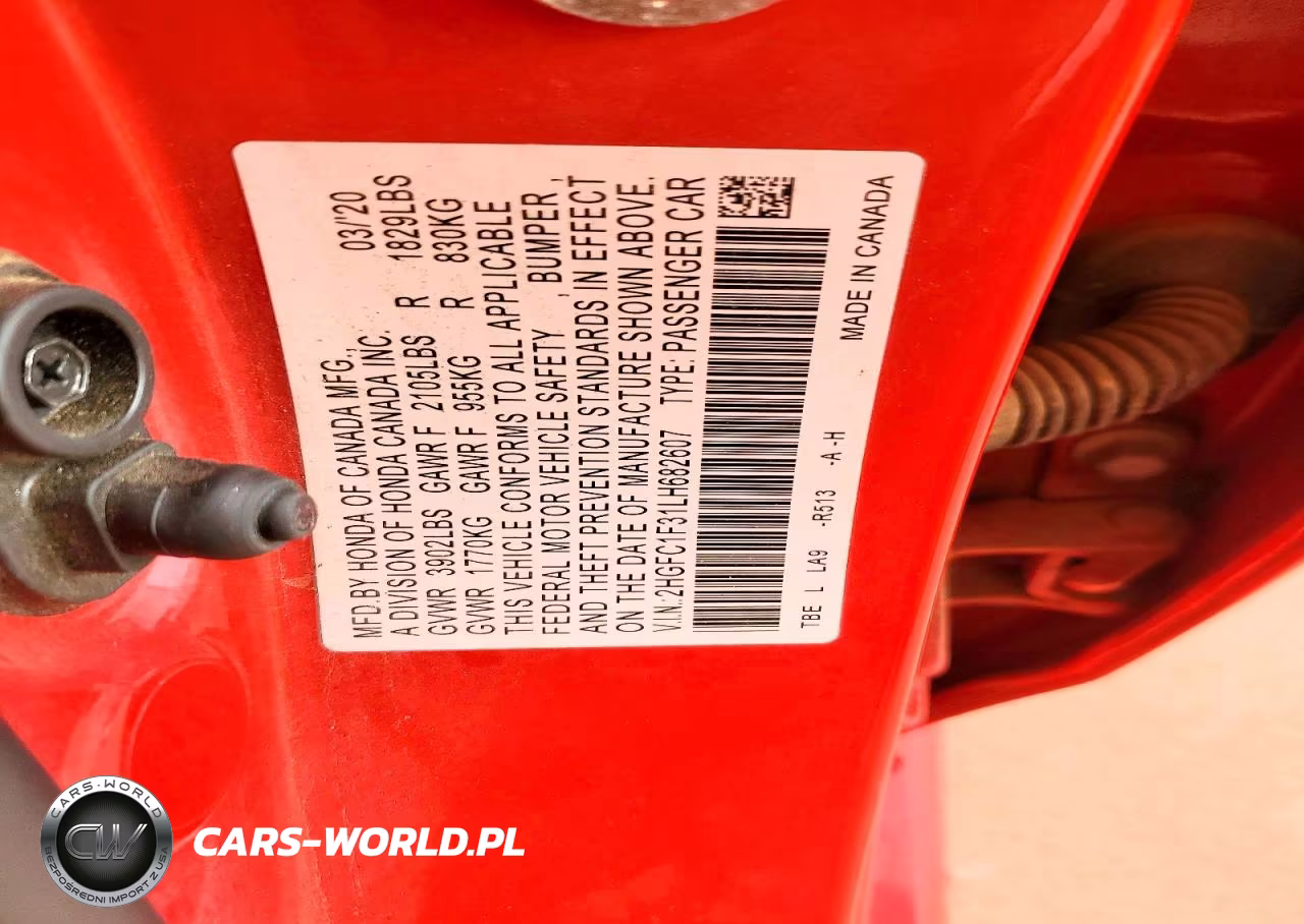 2020 Honda Civic Ex VIN:2HGFC1F31LH682607 - 13