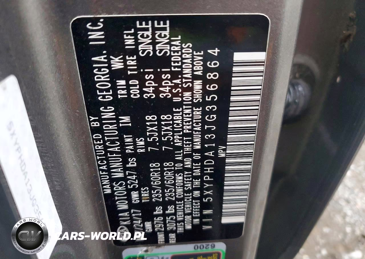 2018 Kia Sorento Ex VIN:5XYPHDA13JG356864 - 13