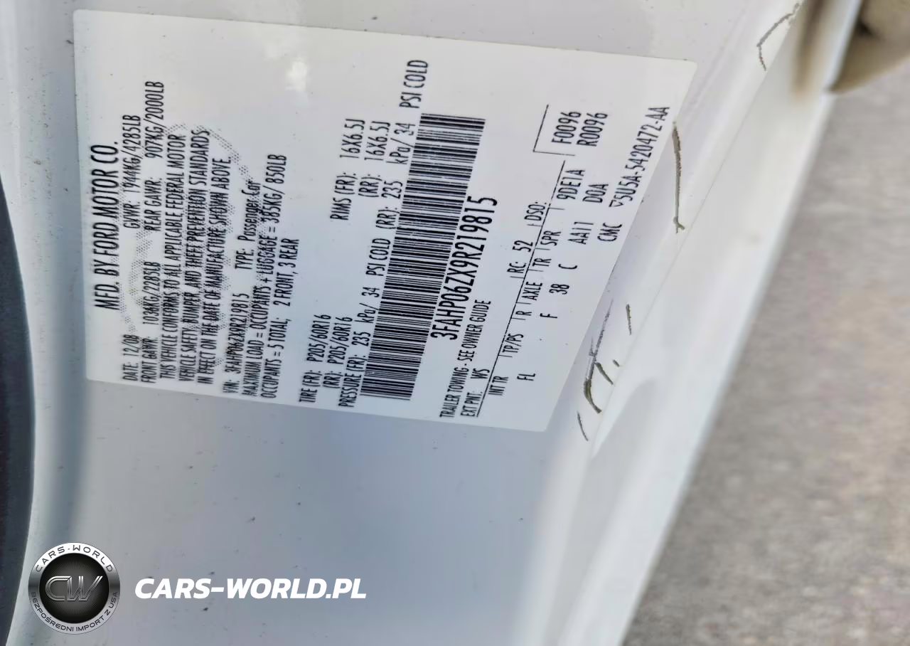 2009 Ford Fusion S VIN:3FAHP06ZX9R219815 - 12