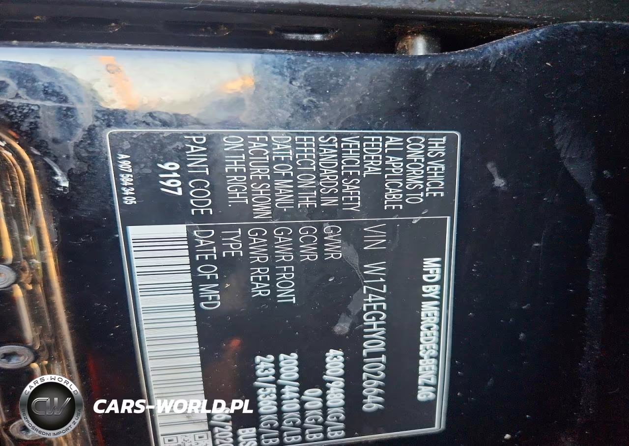 2020 Mercedes-Benz Sprinter 2500 VIN:W1Z4EGHY0LT026646 - 13