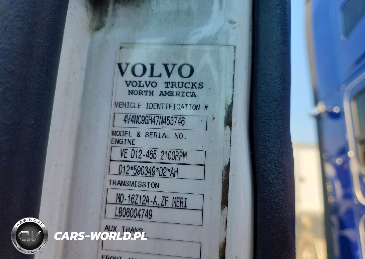 2007 Volvo Vn Vnl VIN:4V4NC9GH47N453746 - 12