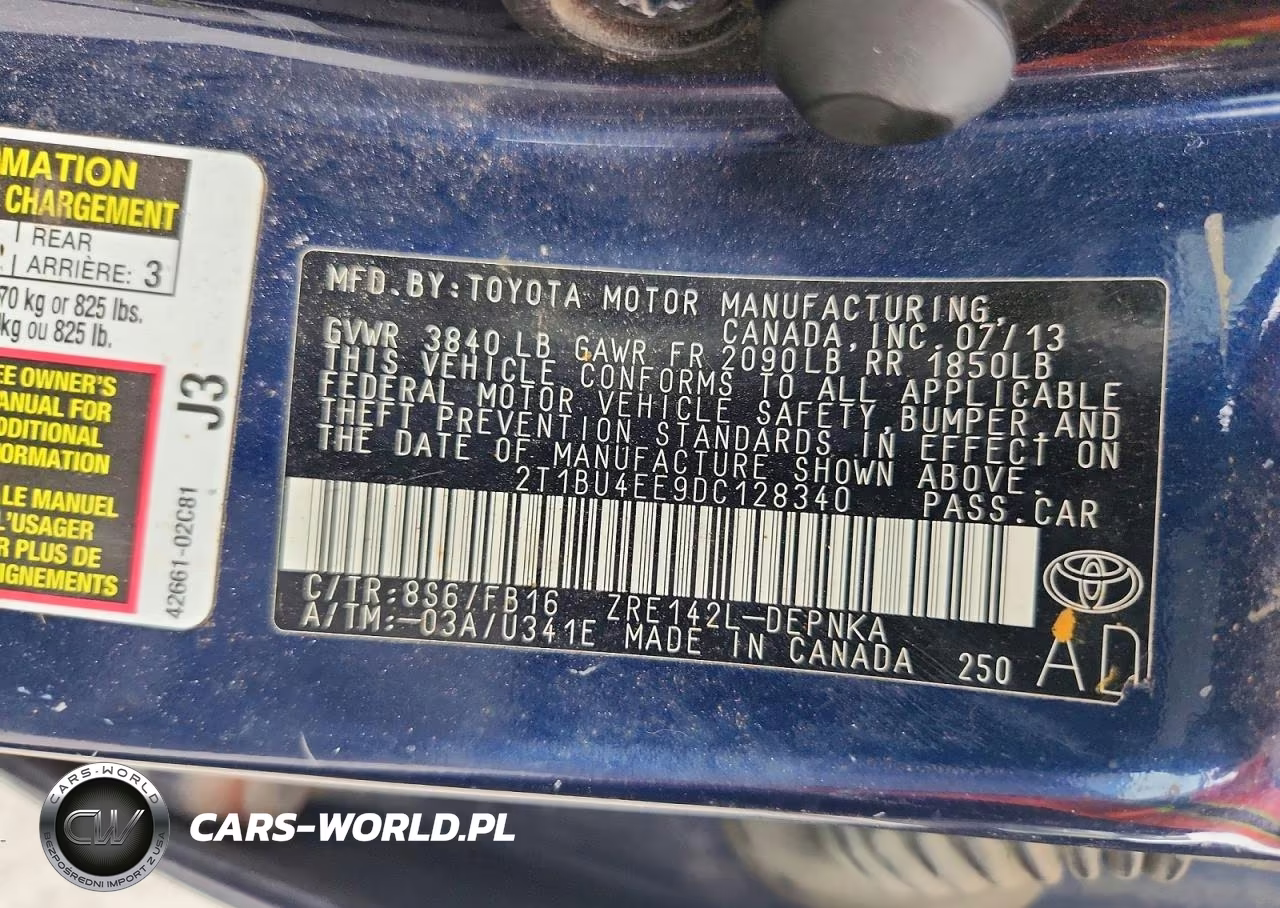 2013 Toyota Corolla Le VIN:2T1BU4EE9DC128340 - 12