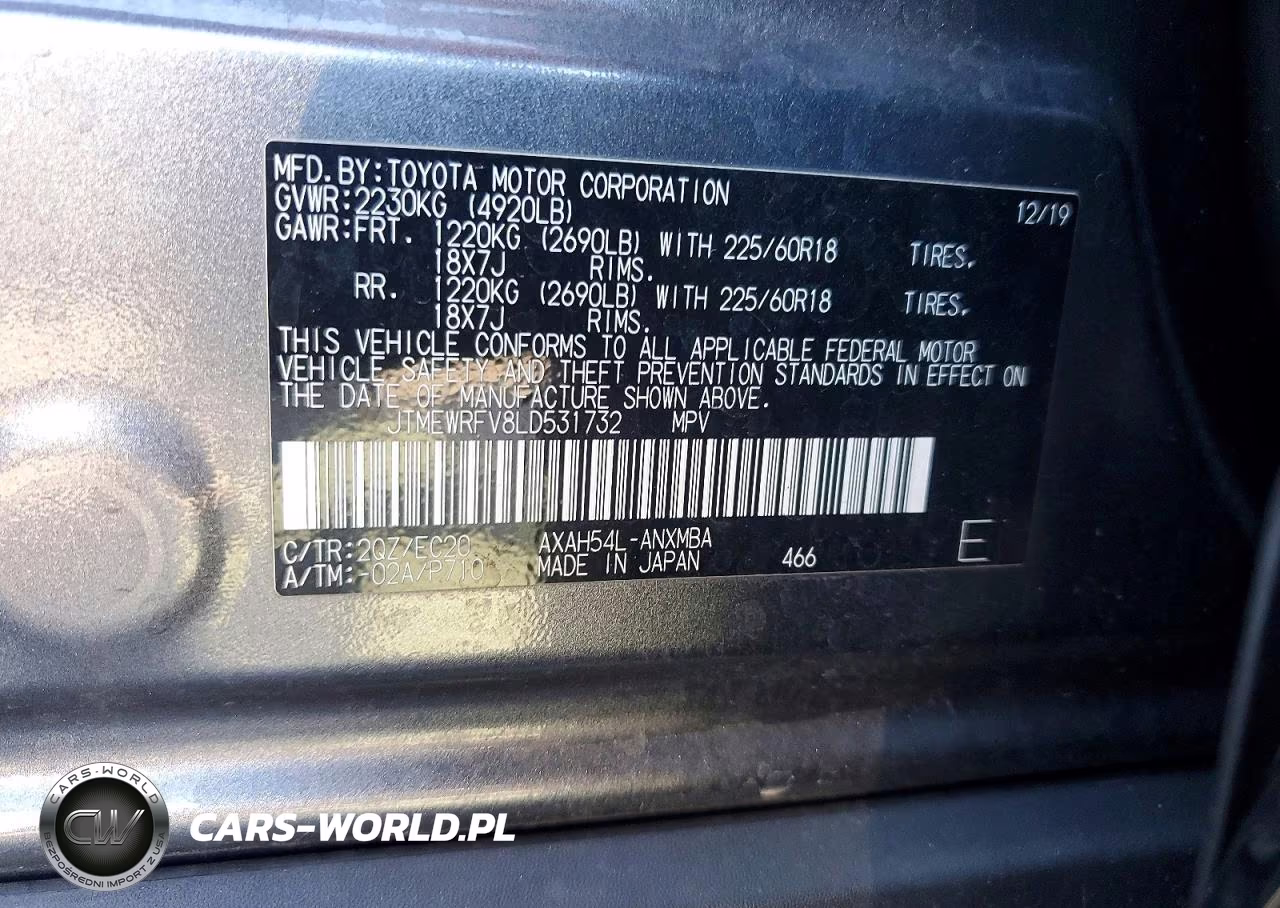 2020 Toyota Rav4 Xse VIN:JTMEWRFV8LD531732 - 12