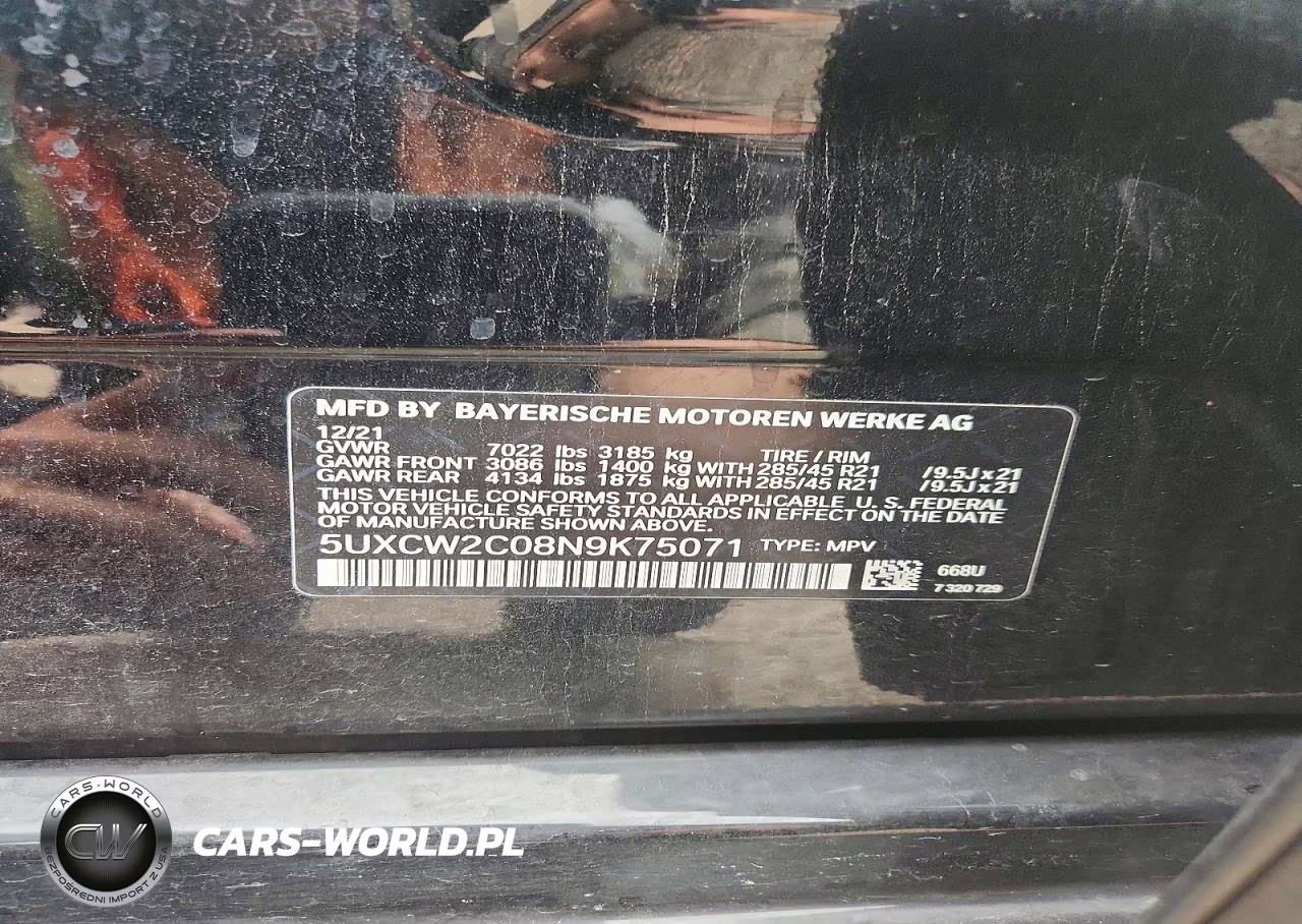 2022 BMW X7 xDrive40I VIN:5UXCW2C08N9K75071 - 12