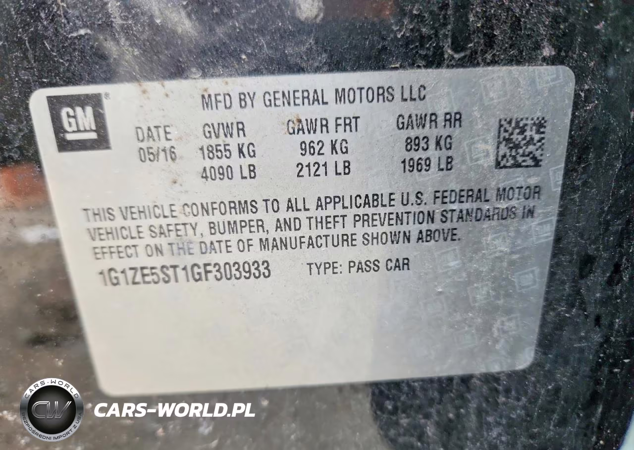 2016 Chevrolet Malibu Lt VIN:1G1ZE5ST1GF303933 - 12