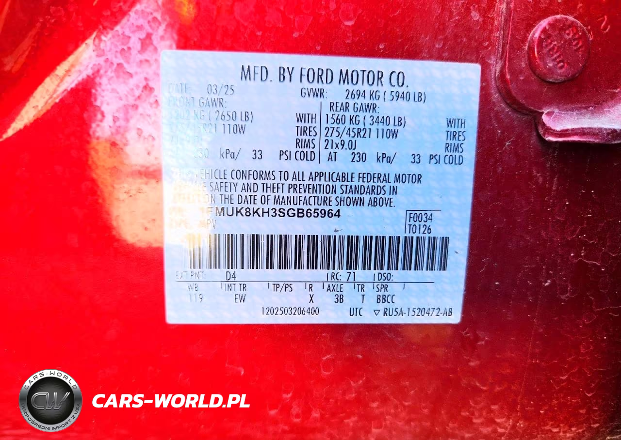 2025 Ford Explorer St-Line VIN:1FMUK8KH3SGB65964 - 12