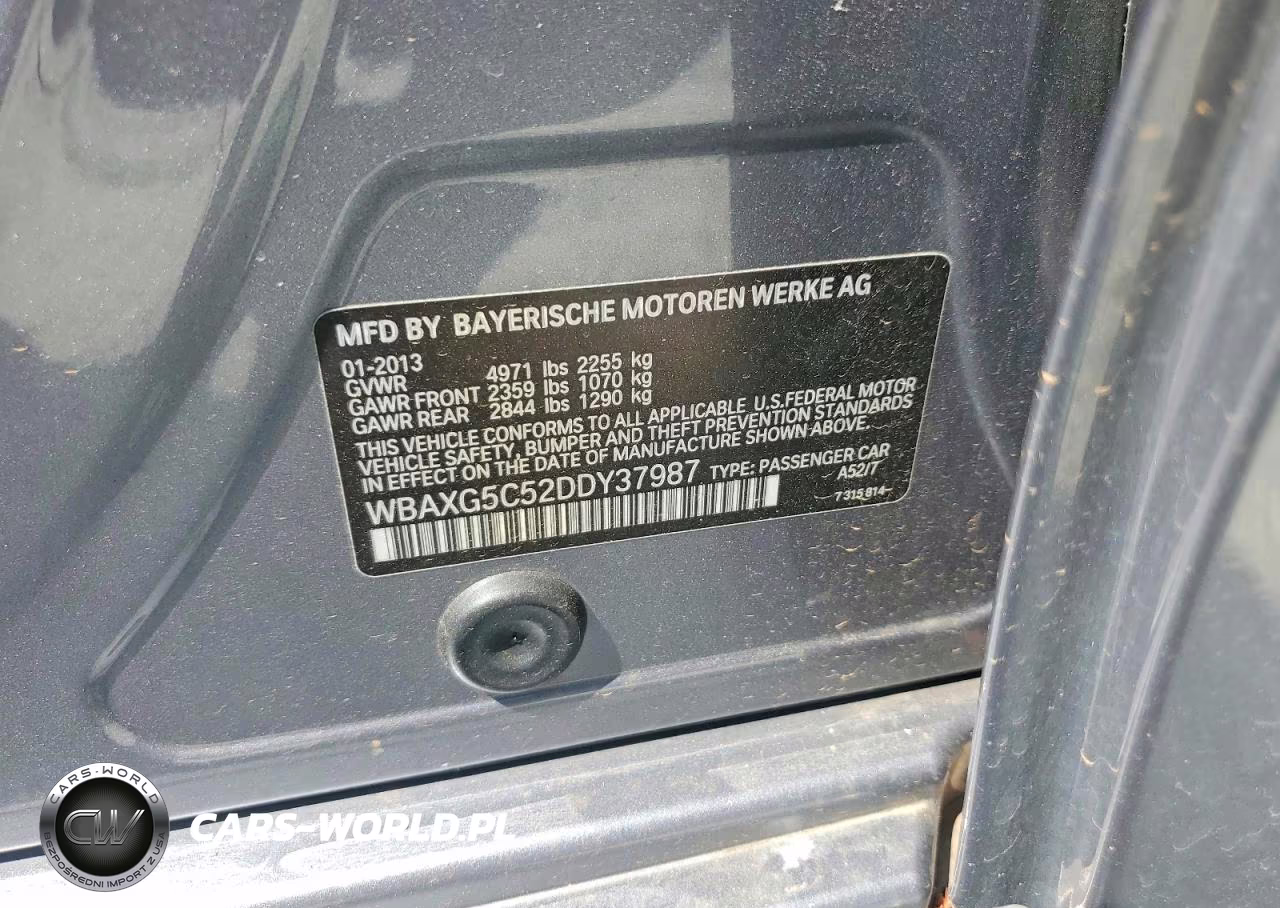 2013 BMW 528 I VIN:WBAXG5C52DDY37987 - 12