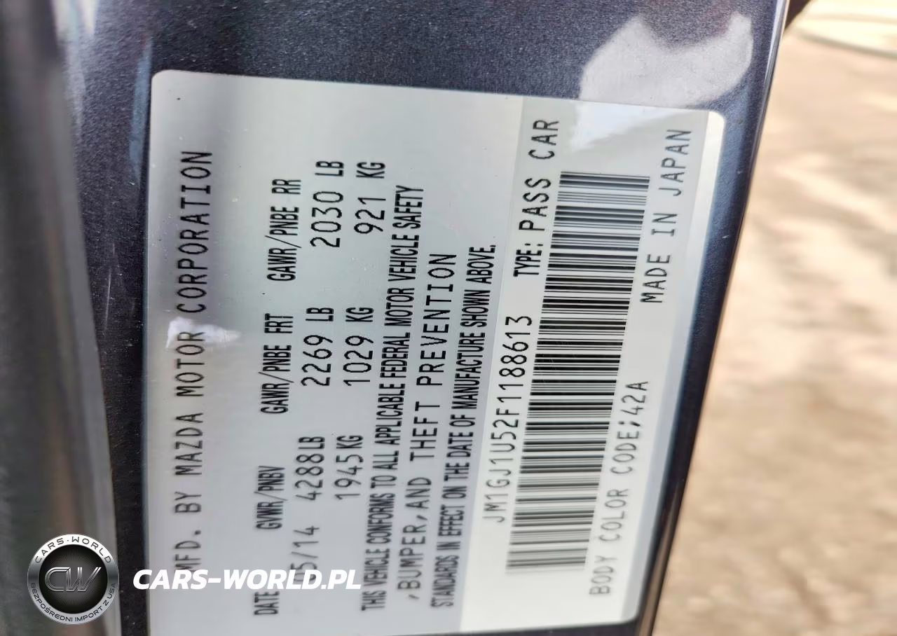 2015 Mazda 6 Sport VIN:JM1GJ1U52F1188613 - 12