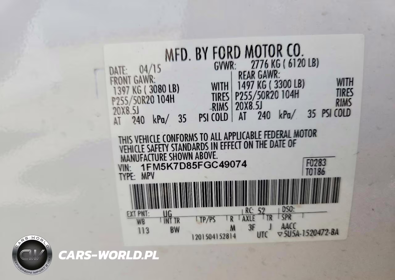 2015 Ford Explorer Xlt VIN:1FM5K7D85FGC49074 - 14