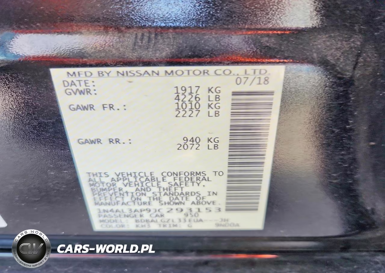 2018 Nissan Altima 2.5 S VIN:1N4AL3AP9JC293153 - 12