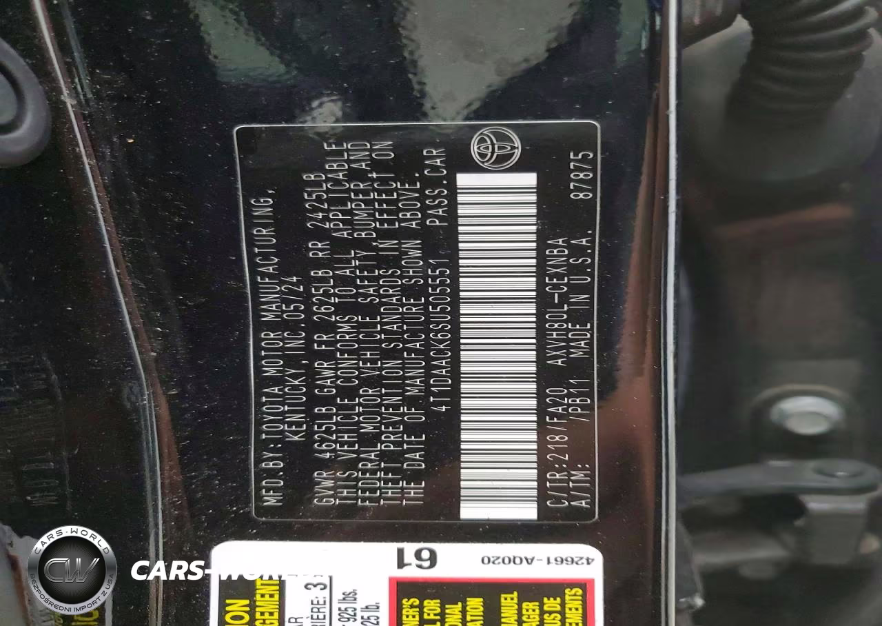 2025 Toyota Camry Le VIN:4T1DAACK6SU505551 - 13