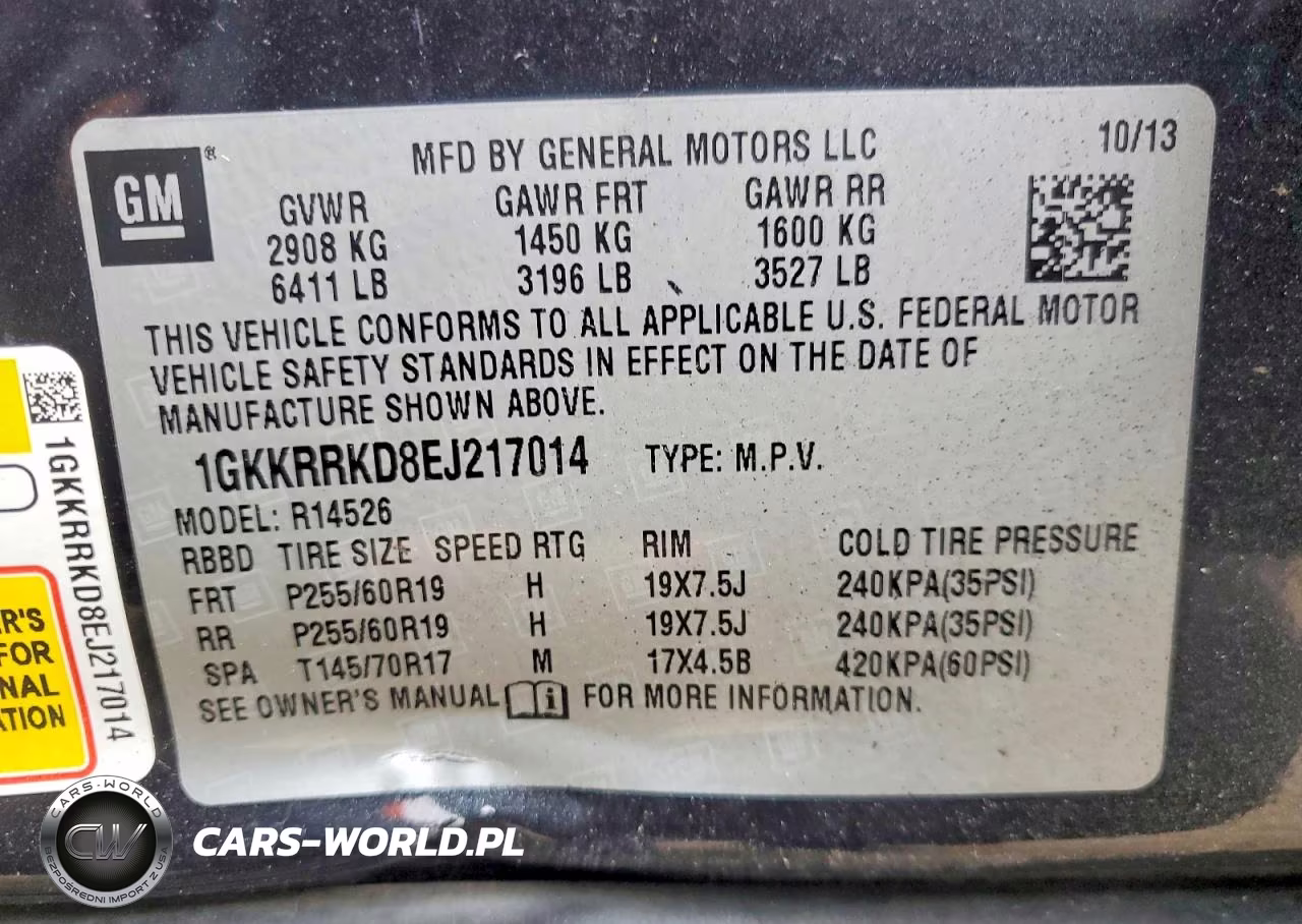 2014 GMC Acadia Slt-1 VIN:1GKKRRKD8EJ217014 - 13