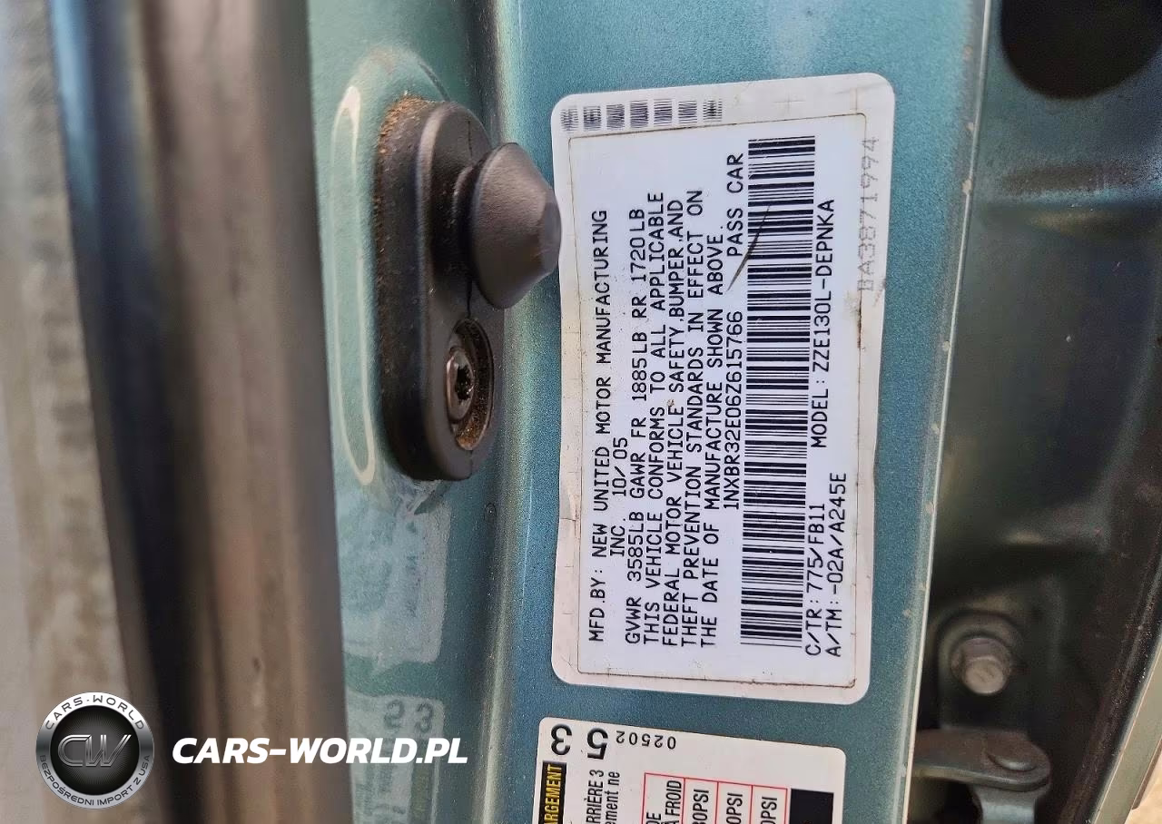 2006 Toyota Corolla Le VIN:1NXBR32E06Z615766 - 12