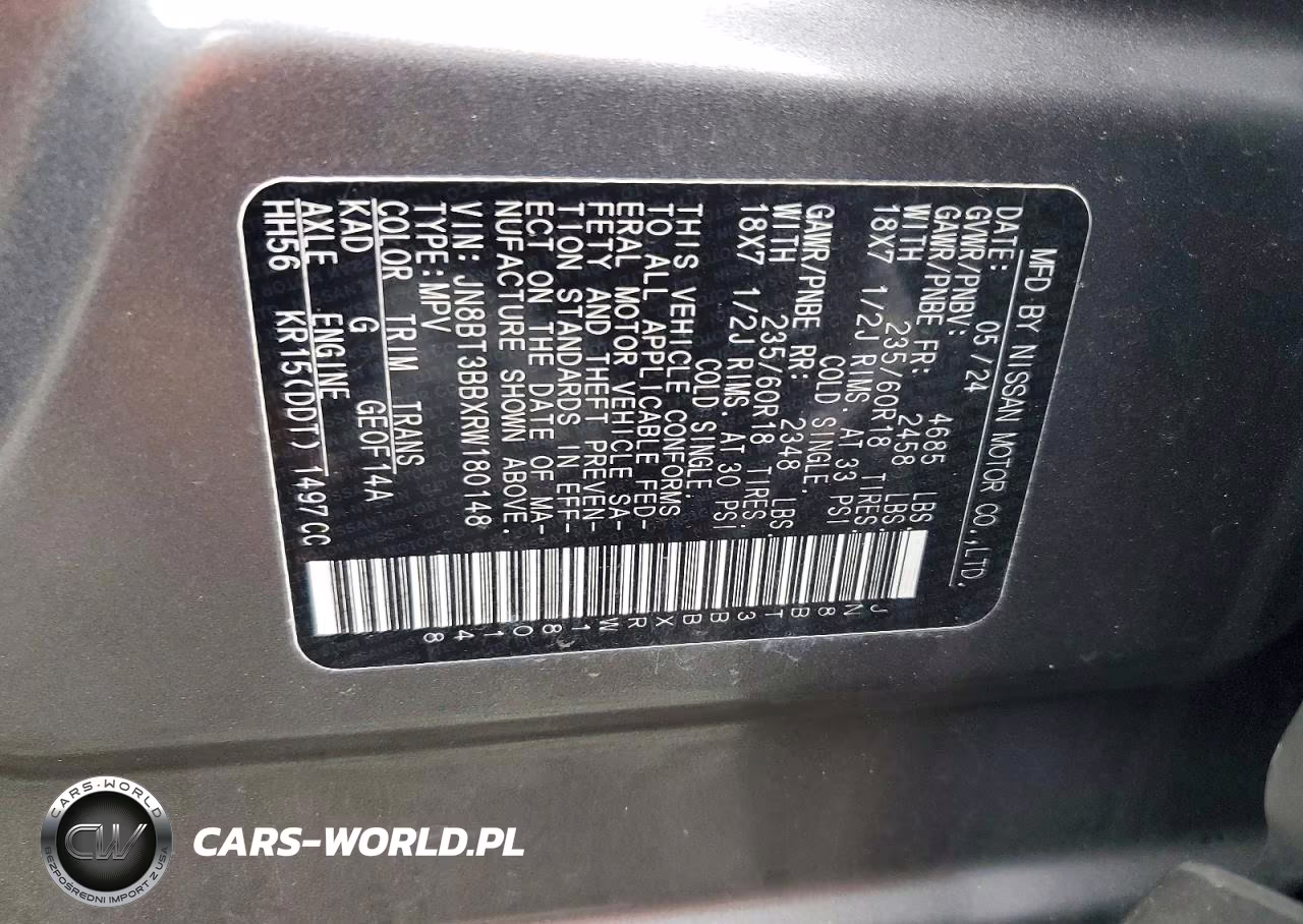 2024 Nissan Rogue Sv VIN:JN8BT3BBXRW180148 - 13
