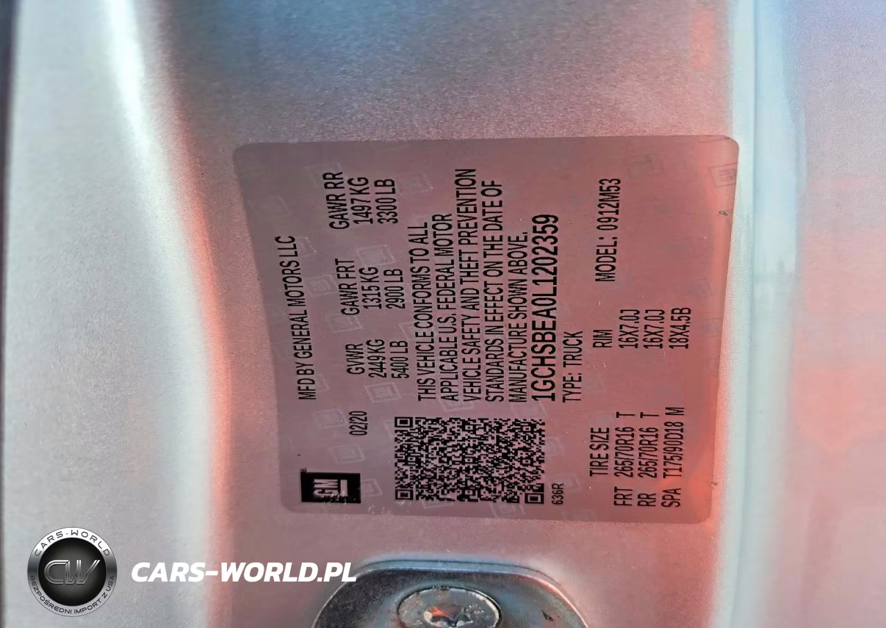 2020 Chevrolet Colorado VIN:1GCHSBEA0L1202359 - 12