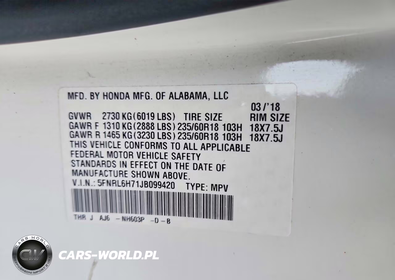 2018 Honda Odyssey Exl VIN:5FNRL6H71JB099420 - 13