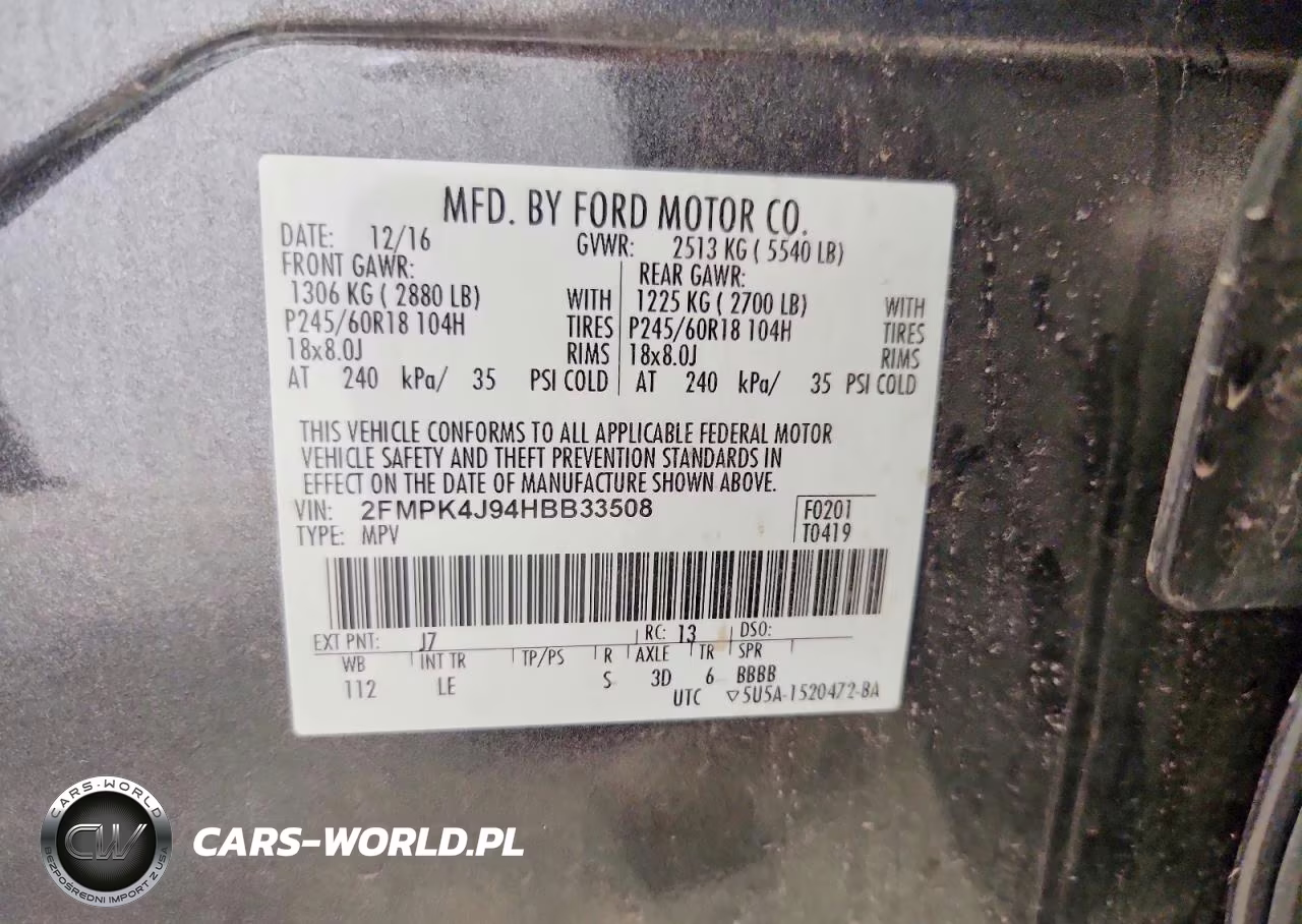 2017 Ford Edge Sel VIN:2FMPK4J94HBB33508 - 13