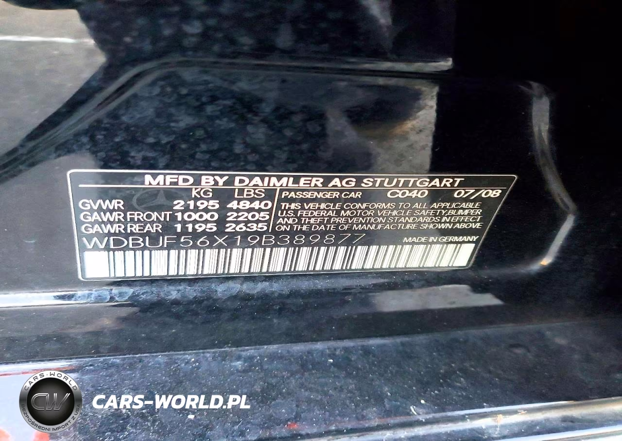 2009 Mercedes-Benz E 350 VIN:WDBUF56X19B389877 - 12