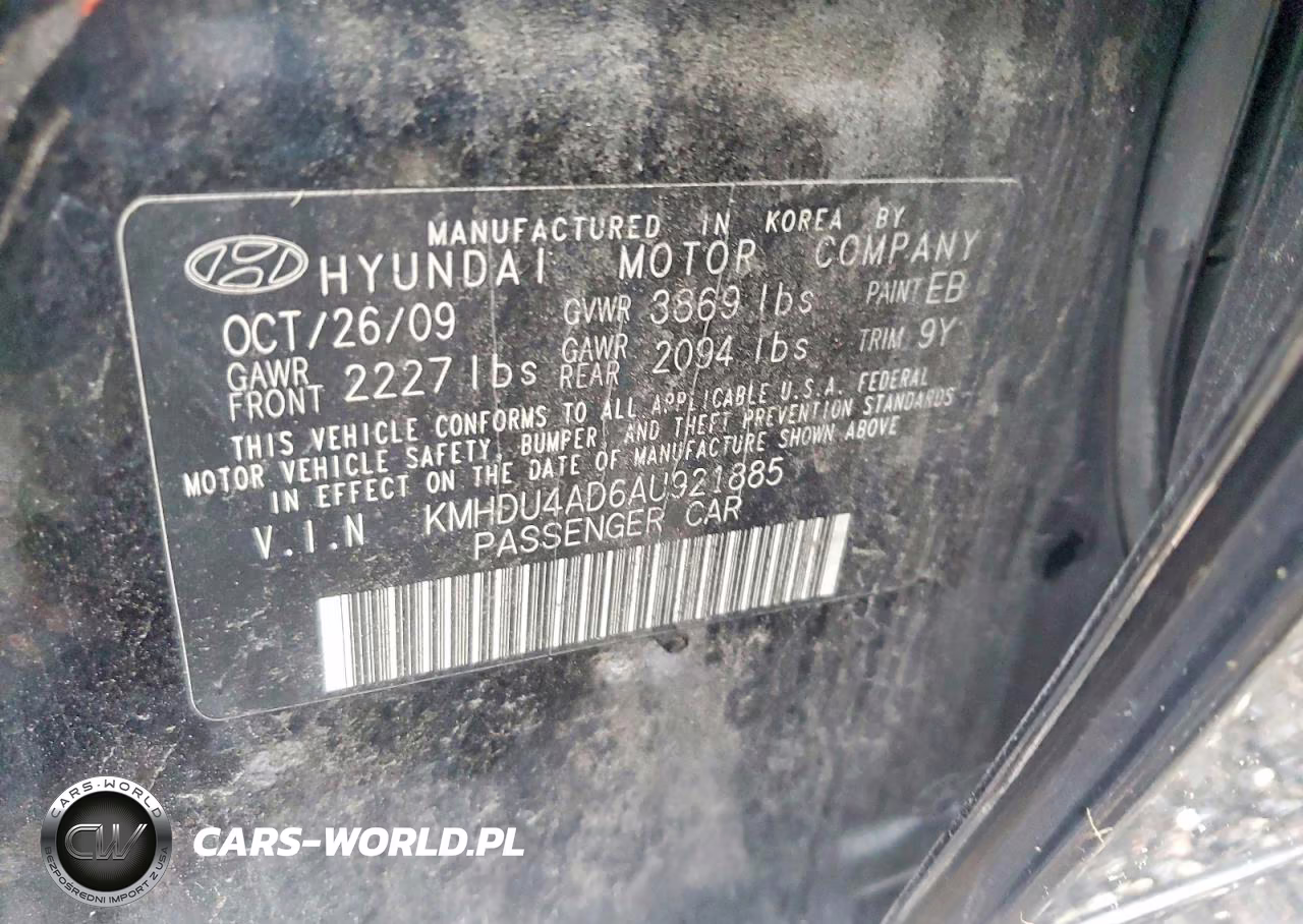2010 Hyundai Elantra Se VIN:KMHDU4AD6AU921885 - 12