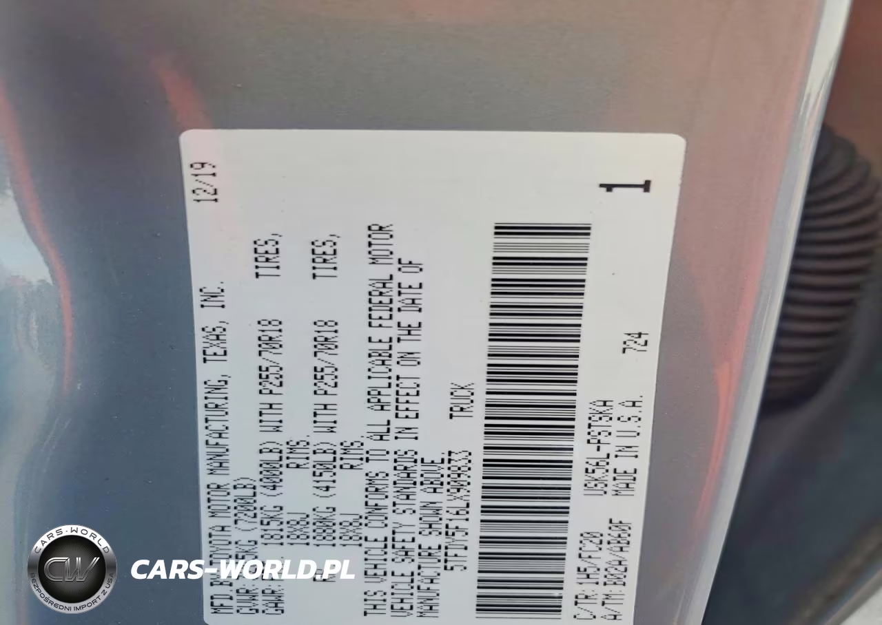 2020 Toyota Tundra Sr5 VIN:5TFDY5F16LX909833 - 12