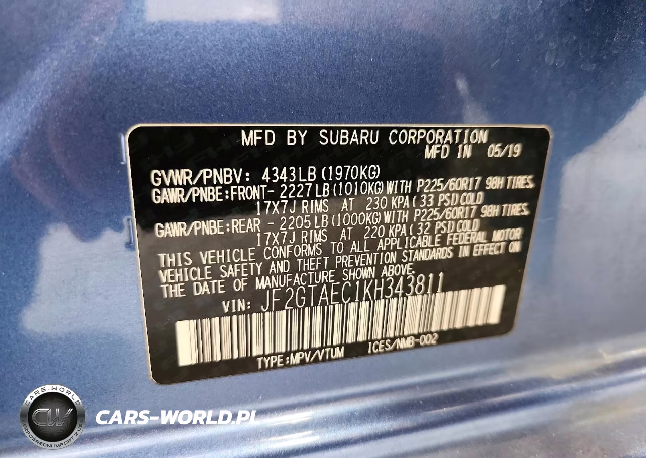 2019 Subaru Crosstrek Premium VIN:JF2GTAEC1KH343811 - 13