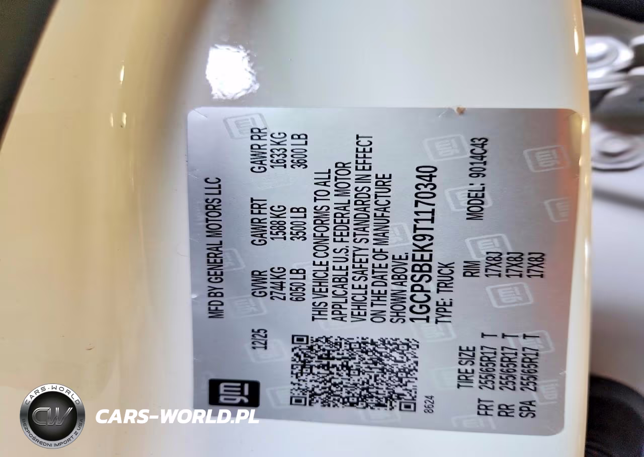 2026 Chevrolet Colorado VIN:1GCPSBEK9T1170340 - 12