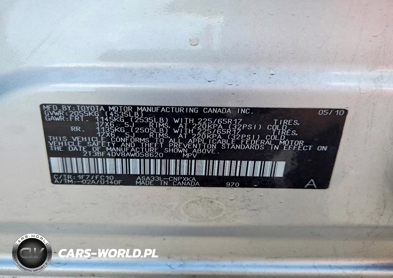 2010 Toyota Rav4 Base VIN:2T3BF4DV8AW058620 - 14