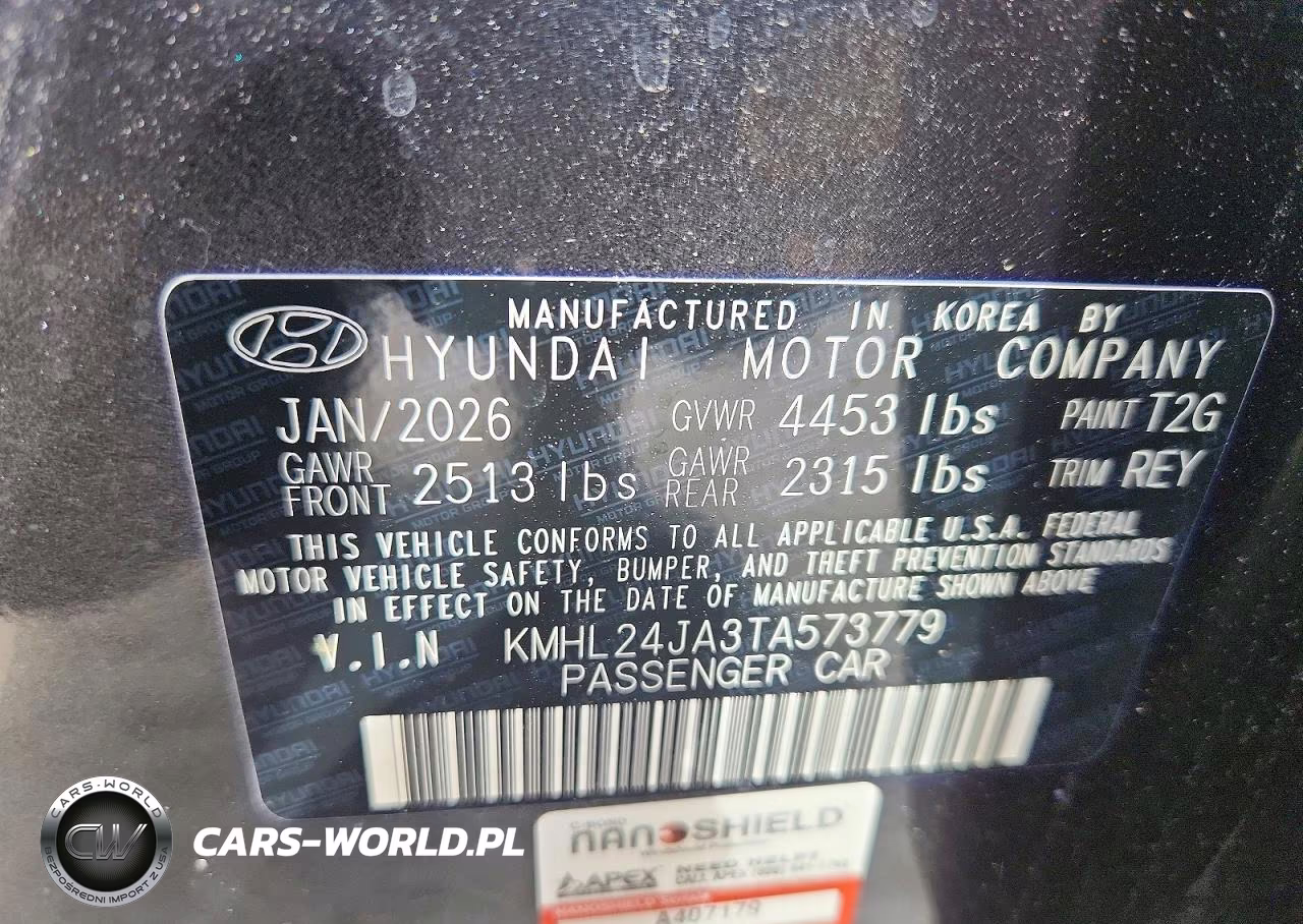 2026 Hyundai Sonata Se VIN:KMHL24JA3TA573779 - 12